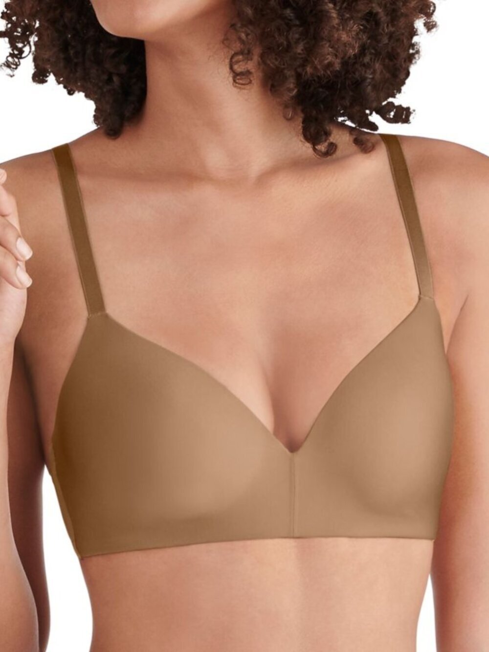 NWT Vanity Fair Women's Nearly Invisible Full Coverage Wirefree Totally Tan 40C